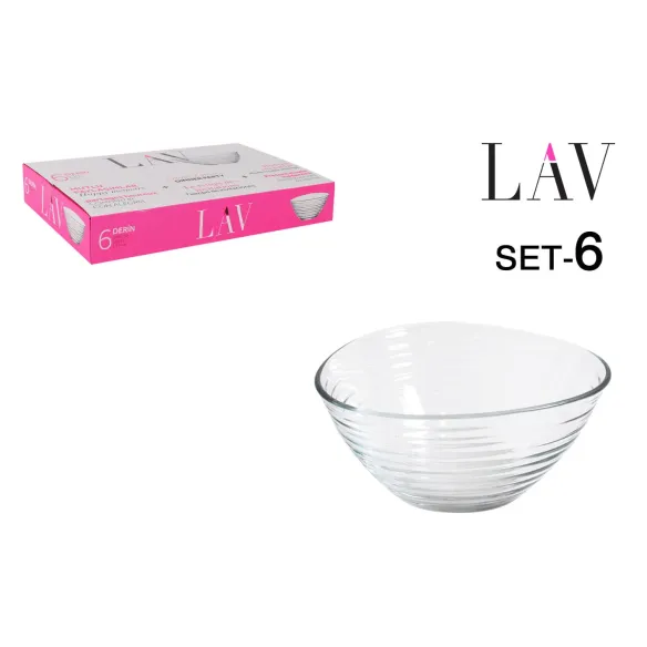 set seis bols cristal derin 300cc