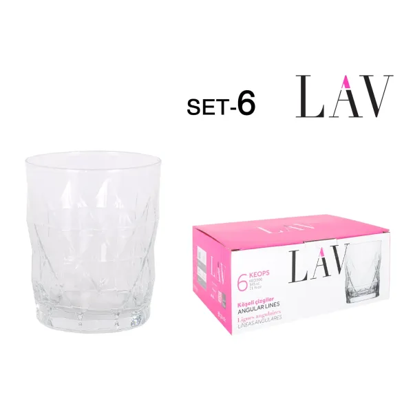 juego seis vasis cristal 345cc keops