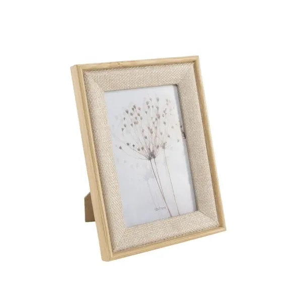 portafotos 10x15 efecto tela madera