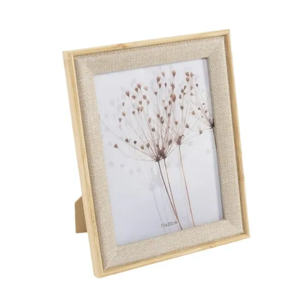 portafotos 15x20 efecto tela madera