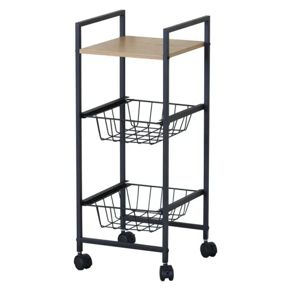 carro auxiliar 1 estante y 2 cestas