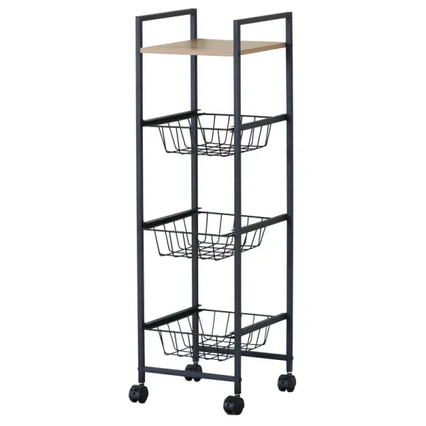 carro auxiliar 1 estante y 3 cestas