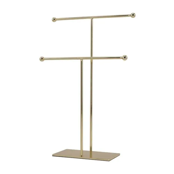 joyero metal dorado colgantes