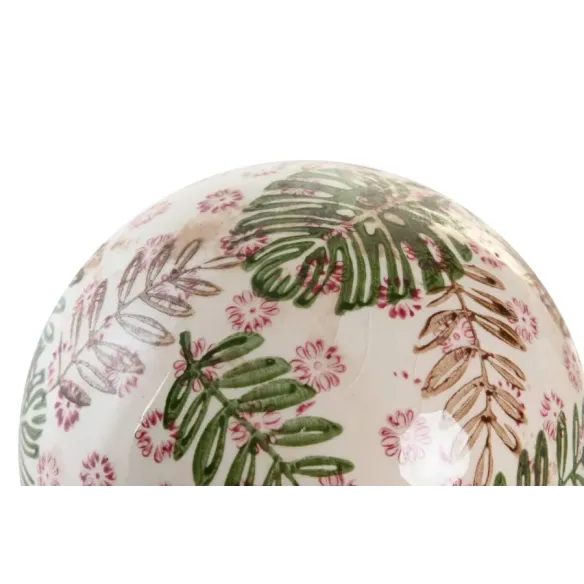 bola decoracion flores hojas