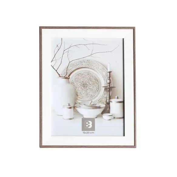 marco de foto 15x20 blanco y madera