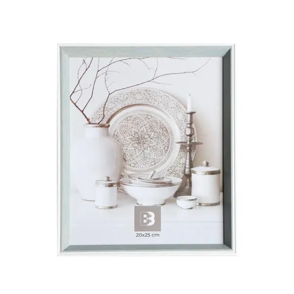 marco de fotos 20x25 gris y blanco