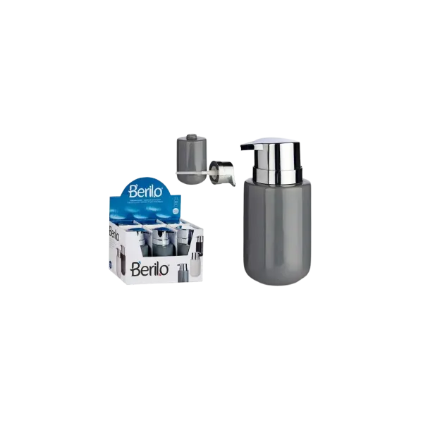 dipensador jabon ceramica gris