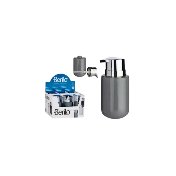 dipensador jabon ceramica gris