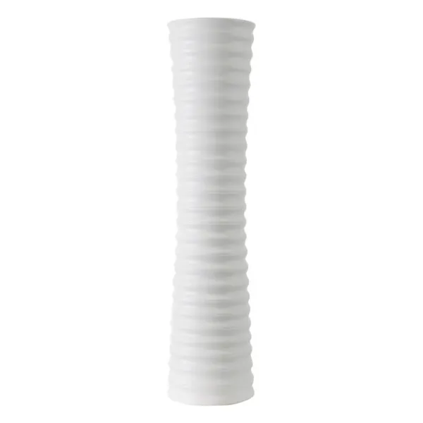 jarron alto grande suelo espiral blanco