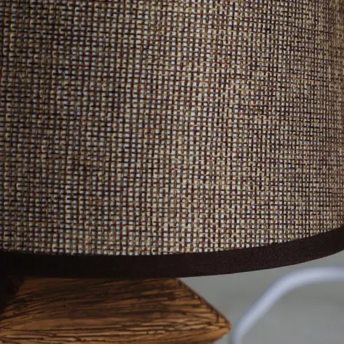 lampara sobremesa edecto madera marron