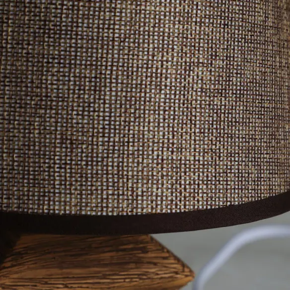 lampara sobremesa edecto madera marron