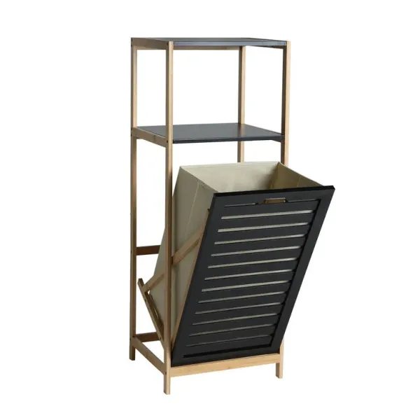 estanteria ropero madera negra 2