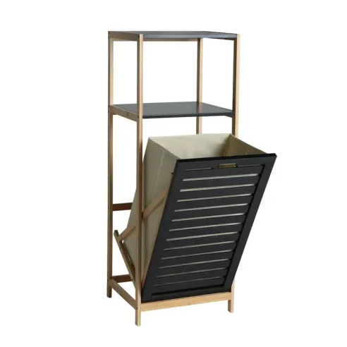 estanteria ropero madera negra