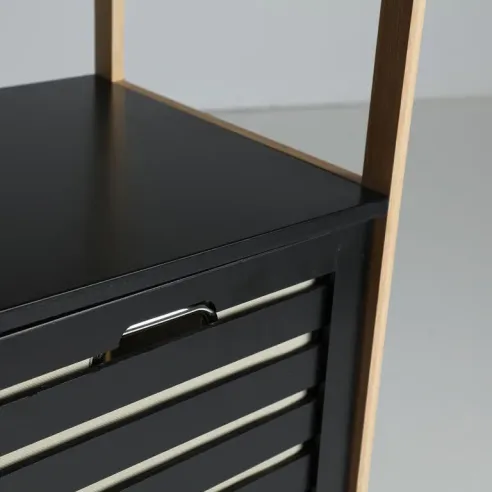 estanteria ropero madera negra