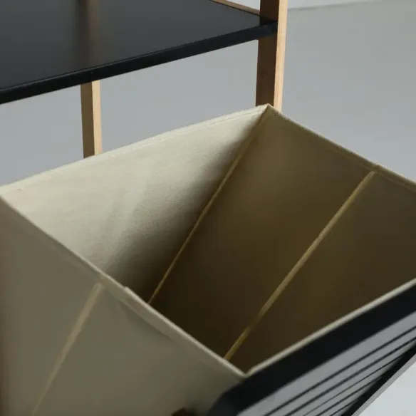 estanteria ropero madera negra