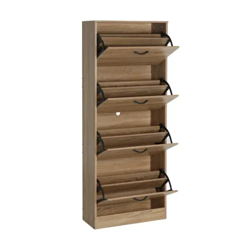 zapatero cuatro puertas madera