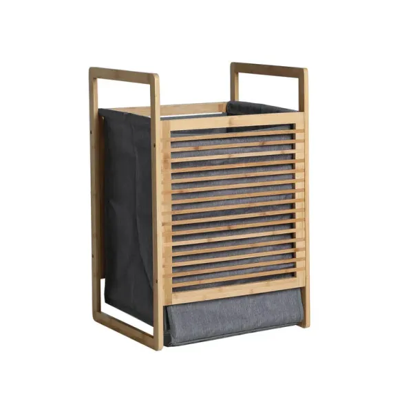 mueble cesto ropero madera gris