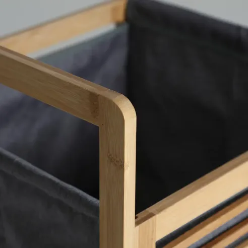 mueble cesto ropero madera gris