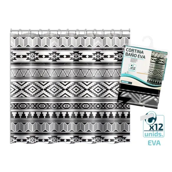 cortina de bano eva boho 180x180