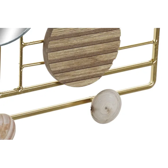 perchero pared metal cristal 4 colgadore