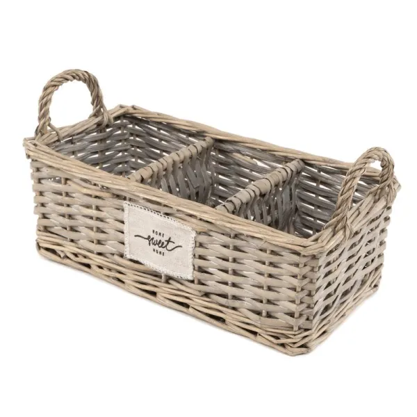 cesta mimbre organizador tres departamen