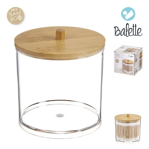 organizador cosmetica redondo tapa bambu