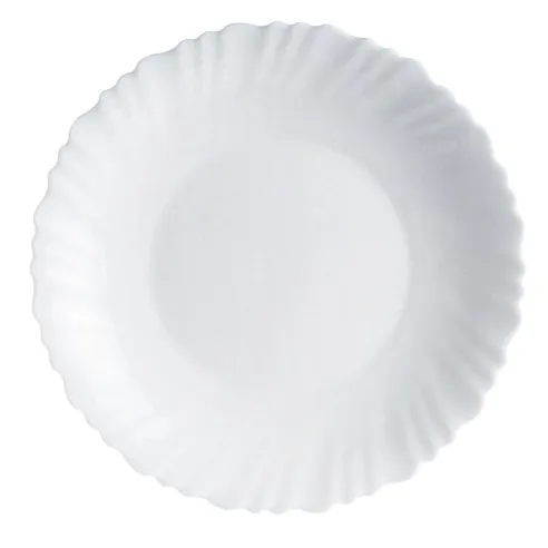 plato hondo feston blanco 23 cm