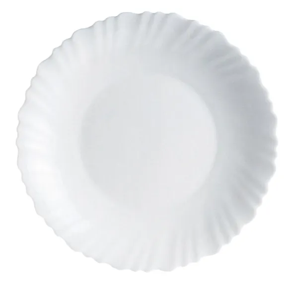 plato hondo feston blanco 23 cm