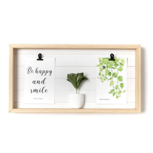 portafotos con pinzas decoracion maceta