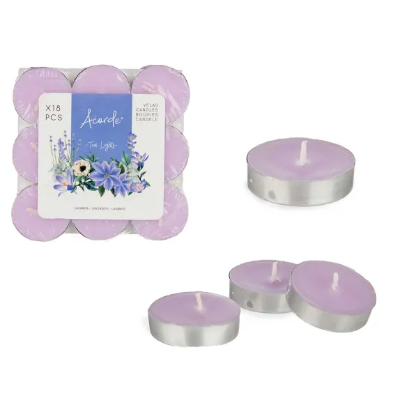set dieciocho velas tea lavanda