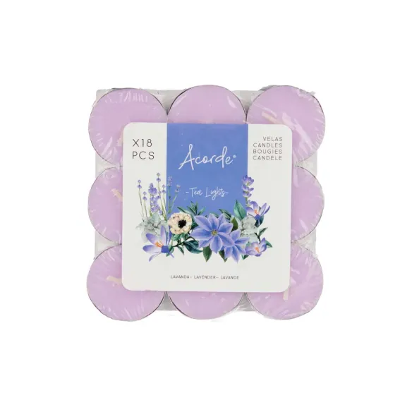 set dieciocho velas tea lavanda