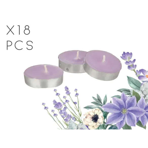 set dieciocho velas tea lavanda