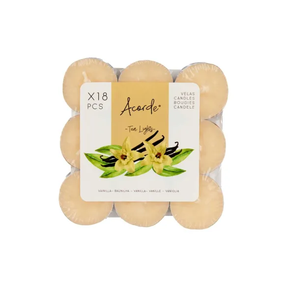 set dieciocho velas tea vainilla