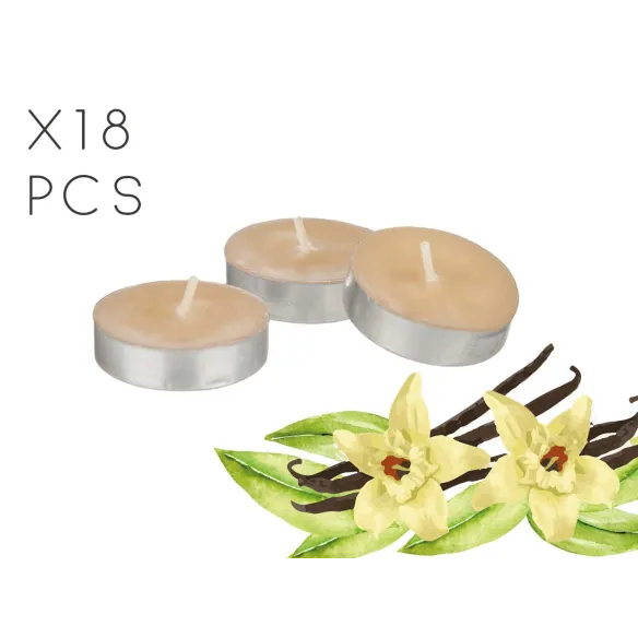 set dieciocho velas tea vainilla