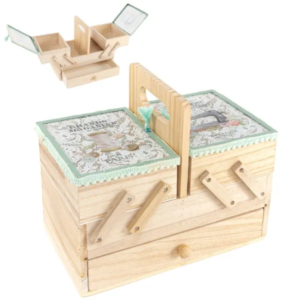 costutero madera con cajon y asa grande