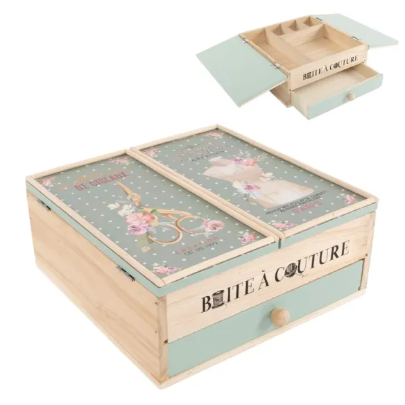 costurero madera cajon y departamentos