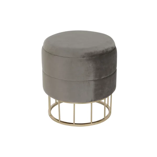 reposapies redondo baul gris