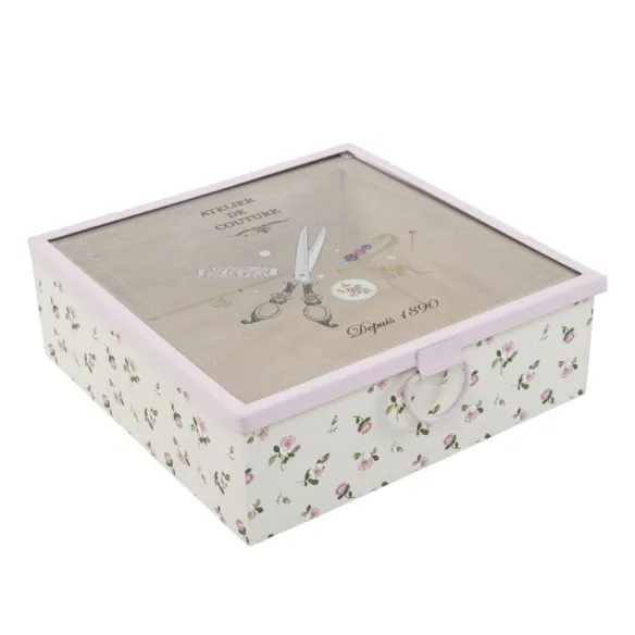 caja costurero con tapa