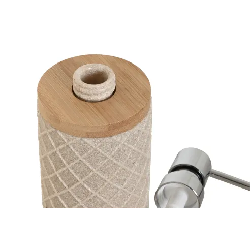 dosificador bano beige resina bambu