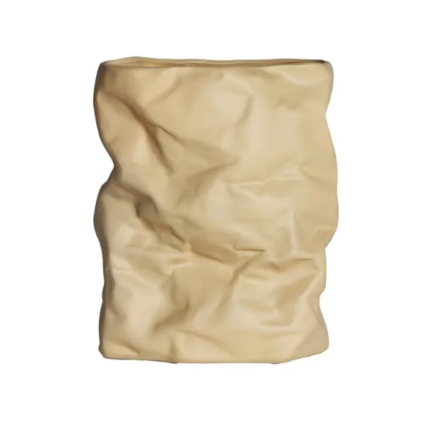 jarron florero karin arrugado beig