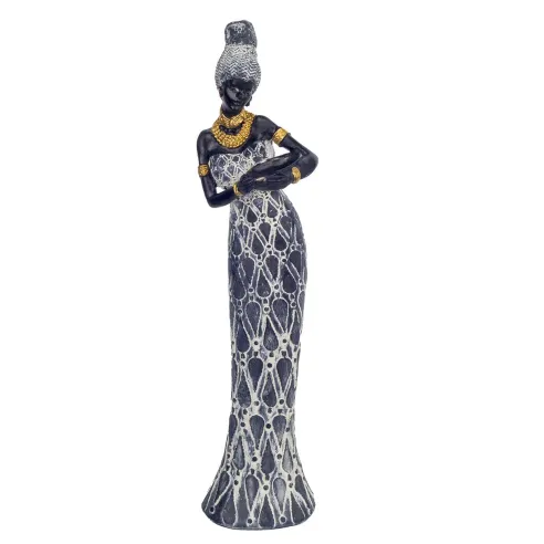 figura africana con basija gris