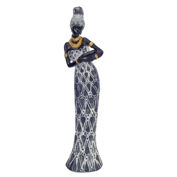 figura africana con basija gris