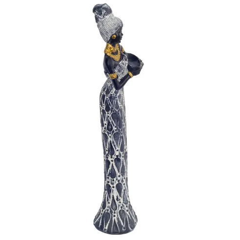 figura africana con basija gris
