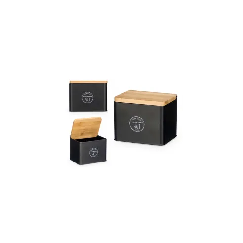 salero negro tapa bambu