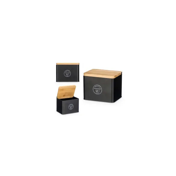 salero negro tapa bambu