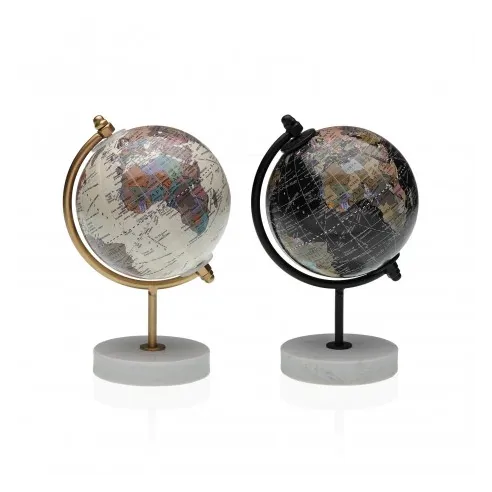 bola del mundo negra con base