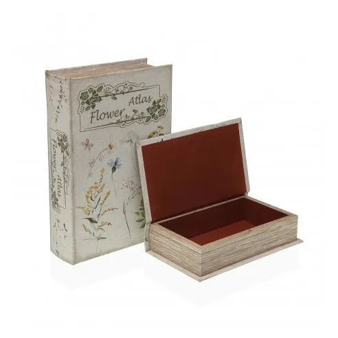 caja libro flores grande