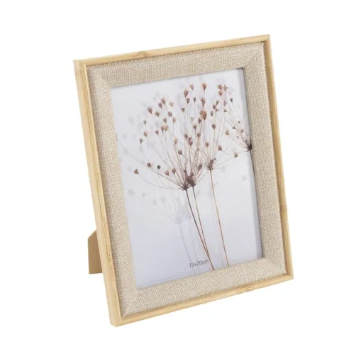 portafotos 15x20 efecto tela madera