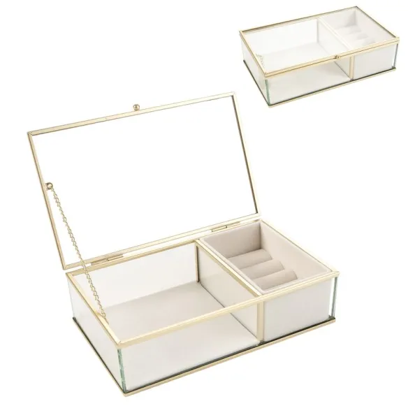 joyero cristal terciopelo filo oro