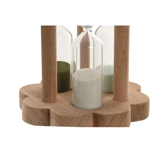 reloj de arena madera cristal